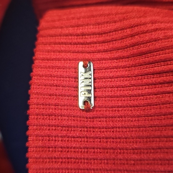 PINK Victoria's Secret Red & PINK Leggings Size M - Picture 2 of 5